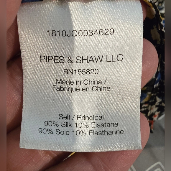 Veronica Beard Silk Mena Top In Multi Black Size 6 - Picture 2 of 11